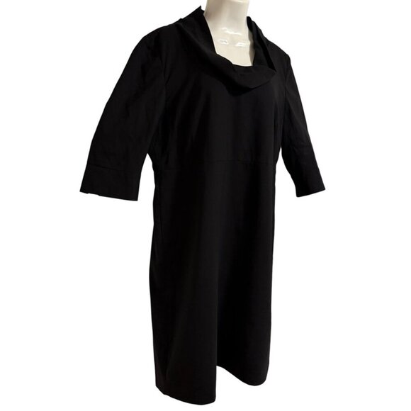 J. Crew Dresses & Skirts - J Crew Cowl Neck Black Sheath Dress SZ 14 Cocktail Formal Dressy